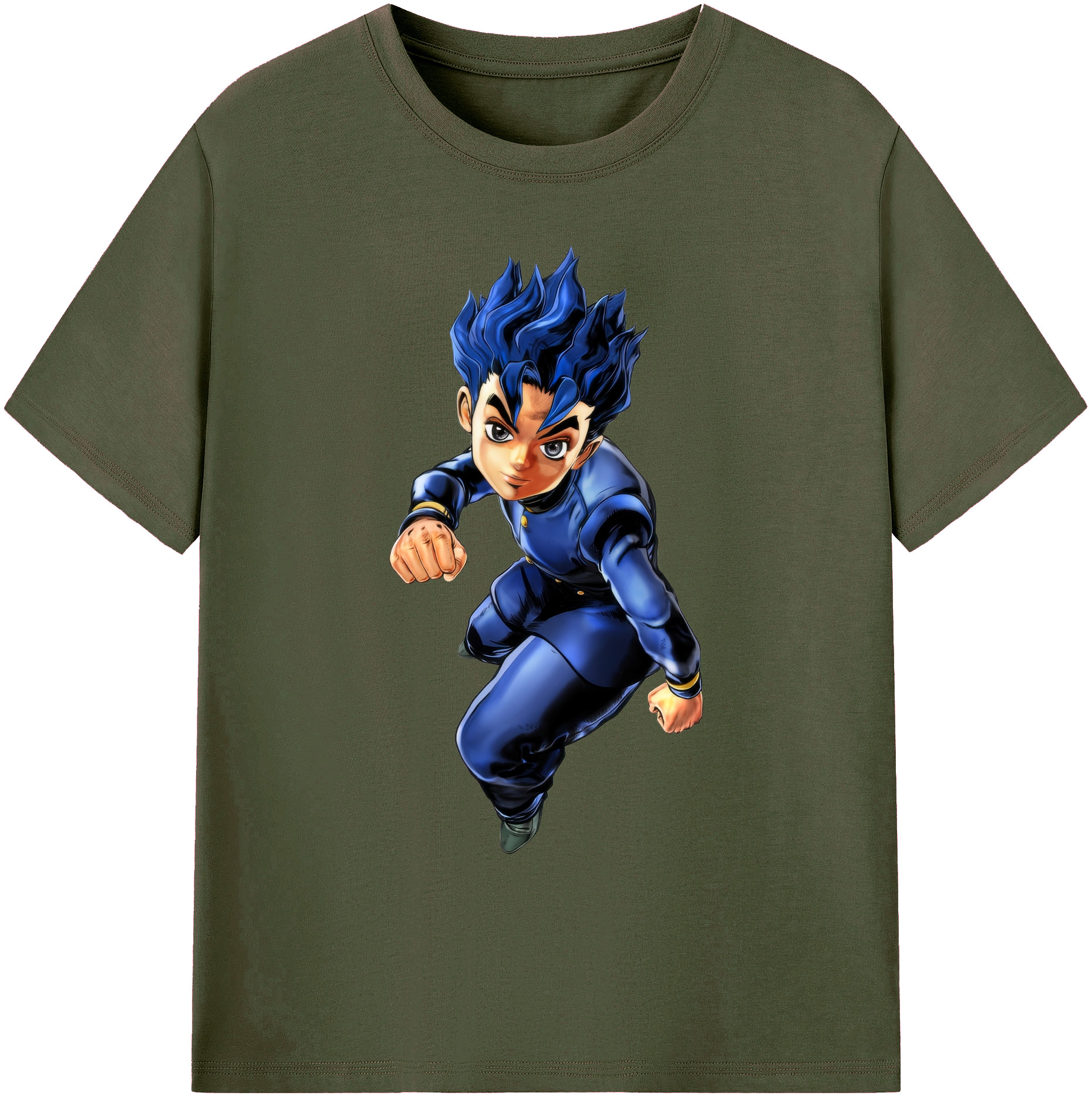 （画像用） ジョジョの奇妙な冒険 広瀨康一 JoJo's Bizarre Adventure Hirose Koichi 綿100％ メンズ半袖Tシャツ｜肌触りやわらか＆通気性